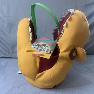 Jurassic Park World PLUSH Easter Basket Dinosaur Head 2023 Trex Halloween Bucket